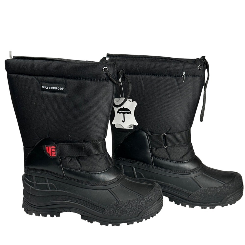 NWT Waterproof Thermolite Snow Boots Women 8 Black Insulated Winter